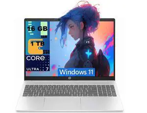 HP OmniBook 5 16 Laptop, 16.0" OLED WUXGA Display, Intel Ultra 7-255U 12-Cores Processor, Intel Graphics, 16GB DDR5 1TB PCIe SSD, Backlit KB, WiFi 6, Webcam, Windows 11 Home HP OmniBook 5 16 Laptop, 16.0" OLED WUXGA Display, Intel Ultra 7-255U 12-Cores Processor, Intel Graphics, 16GB DDR5 1TB PCIe SSD, Backlit KB, WiFi 6, Webcam, Windows 11 Home