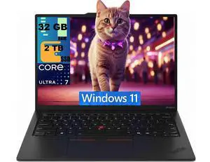 Lenovo ThinkPad X1 14 Business Laptop, 14.0" OLED 2.8K (2880x1800) 120Hz Display, Intel Ultra 7-268V 8-Cores Processor, Intel Arc 140V Graphics, 32GB DDR5 2TB PCIe SSD, Windows 11 Home Lenovo ThinkPad X1 14 Business Laptop, 14.0" OLED 2.8K (2880x1800) 120Hz Display, Intel Ultra 7-268V 8-Cores Processor, Intel Arc 140V Graphics, 32GB DDR5 2TB PCIe SSD, Windows 11 Home