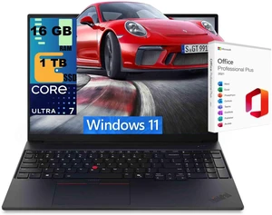 Lenovo ThinkPad E16 Business Laptop, 16.0" WUXGA Display, Intel Ultra 7-256V 8-Cores Processor, Intel Arc 140V Graphics, 16GB DDR5 1TB PCIe SSD, Backlit KB, Windows 11, Office 2021 License Lenovo ThinkPad E16 Business Laptop, 16.0" WUXGA Display, Intel Ultra 7-256V 8-Cores Processor, Intel Arc 140V Graphics, 16GB DDR5 1TB PCIe SSD, Backlit KB, Windows 11, Office 2021 License