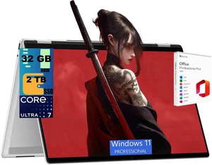 HP OmniBook 7 Flip 16 2-in-1 Laptop, 16.0" WUXGA Touchscreen, Intel Ultra 7-258V 8-Cores Processor, Intel Arc 140V Graphics, 32GB DDR5 2TB PCIe SSD, Backlit KB, Windows 11 Pro, Office 2021 License HP OmniBook 7 Flip 16 2-in-1 Laptop, 16.0" WUXGA Touchscreen, Intel Ultra 7-258V 8-Cores Processor, Intel Arc 140V Graphics, 32GB DDR5 2TB PCIe SSD, Backlit KB, Windows 11 Pro, Office 2021 License