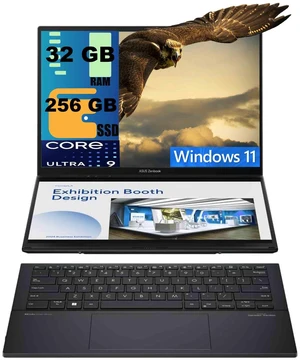 ASUS Zenbook Duo AI Powered 2-in-1 Laptop, 14.0" OLED WUXGA Touchscreen, Intel Ultra 9-285H 16-Cores Processor, Intel Arc 140V Graphics, 32 DDR5 256 PCIe SSD, Backlit KB, WiFi 7, Windows 11 Home ASUS Zenbook Duo AI Powered 2-in-1 Laptop, 14.0" OLED WUXGA Touchscreen, Intel Ultra 9-285H 16-Cores Processor, Intel Arc 140V Graphics, 32 DDR5 256 PCIe SSD, Backlit KB, WiFi 7, Windows 11 Home