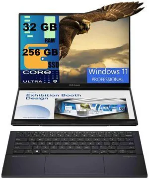 ASUS Zenbook Duo AI Powered 2-in-1 Laptop, 14.0" OLED WUXGA Touchscreen, Intel Ultra 9-285H 16-Cores Processor, Intel Arc 140V Graphics, 32 DDR5 256 PCIe SSD, Backlit KB, WiFi 7, Windows 11 Pro ASUS Zenbook Duo AI Powered 2-in-1 Laptop, 14.0" OLED WUXGA Touchscreen, Intel Ultra 9-285H 16-Cores Processor, Intel Arc 140V Graphics, 32 DDR5 256 PCIe SSD, Backlit KB, WiFi 7, Windows 11 Pro