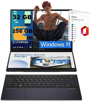 ASUS Zenbook Duo AI Powered 2-in-1 Laptop, 14.0" OLED WUXGA Touchscreen, Intel Ultra 9-285H 16-Cores Processor, Intel Arc 140V Graphics, 32 DDR5 256 PCIe SSD, Windows 11, Office 2021 License ASUS Zenbook Duo AI Powered 2-in-1 Laptop, 14.0" OLED WUXGA Touchscreen, Intel Ultra 9-285H 16-Cores Processor, Intel Arc 140V Graphics, 32 DDR5 256 PCIe SSD, Windows 11, Office 2021 License
