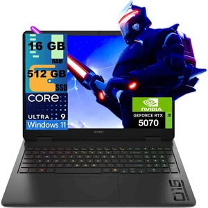 HP OMEN Slim 16 AI Gaming Laptop, 16.0" WUXGA (1920x1200) 144Hz Display, Intel Ultra 9-285H 16-Cores Processor, GeForce RTX 5070 8GB GDDR7, 16GB DDR5 512GB PCIe SSD, RGB KB, WiFi 6E, Windows 11 HP OMEN Slim 16 AI Gaming Laptop, 16.0" WUXGA (1920x1200) 144Hz Display, Intel Ultra 9-285H 16-Cores Processor, GeForce RTX 5070 8GB GDDR7, 16GB DDR5 512GB PCIe SSD, RGB KB, WiFi 6E, Windows 11