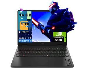 HP OMEN Slim 16 AI Gaming Laptop, 16.0" WUXGA (1920x1200) 144Hz Display, Intel Ultra 9-285H 16-Cores Processor, GeForce RTX 5070 8GB GDDR7, 16GB DDR5 2TB PCIe SSD, RGB KB, WiFi 6E, Windows 11 HP OMEN Slim 16 AI Gaming Laptop, 16.0" WUXGA (1920x1200) 144Hz Display, Intel Ultra 9-285H 16-Cores Processor, GeForce RTX 5070 8GB GDDR7, 16GB DDR5 2TB PCIe SSD, RGB KB, WiFi 6E, Windows 11