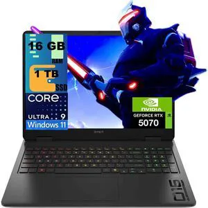 HP OMEN Slim 16 AI Gaming Laptop, 16.0" WUXGA (1920x1200) 144Hz Display, Intel Ultra 9-285H 16-Cores Processor, GeForce RTX 5070 8GB GDDR7, 16GB DDR5 1TB PCIe SSD, RGB KB, WiFi 6E, Windows 11 HP OMEN Slim 16 AI Gaming Laptop, 16.0" WUXGA (1920x1200) 144Hz Display, Intel Ultra 9-285H 16-Cores Processor, GeForce RTX 5070 8GB GDDR7, 16GB DDR5 1TB PCIe SSD, RGB KB, WiFi 6E, Windows 11