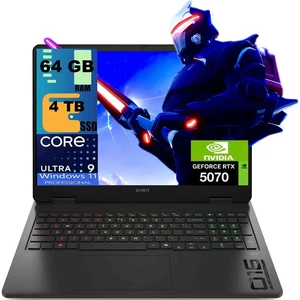 HP OMEN Slim 16 AI Gaming Laptop, 16.0" WUXGA (1920x1200) 144Hz Display, Intel Ultra 9-285H 16-Cores Processor, GeForce RTX 5070 8GB GDDR7, 64GB DDR5 4TB PCIe SSD, RGB KB, WiFi 6E, Windows 11 Pro HP OMEN Slim 16 AI Gaming Laptop, 16.0" WUXGA (1920x1200) 144Hz Display, Intel Ultra 9-285H 16-Cores Processor, GeForce RTX 5070 8GB GDDR7, 64GB DDR5 4TB PCIe SSD, RGB KB, WiFi 6E, Windows 11 Pro