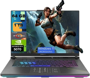 ASUS ROG Strix G16 Gaming Laptop, 16" QHD+ (2560x1600) Display, AMD Ryzen 9 9955HX 16 Cores Processor, GeForce RTX 5070 8GB GDDR7, 64GB DDR5 1TB PCIe SSD, 4-Zone RGB Backlit KB, Windows 11 Pro ASUS ROG Strix G16 Gaming Laptop, 16" QHD+ (2560x1600) Display, AMD Ryzen 9 9955HX 16 Cores Processor, GeForce RTX 5070 8GB GDDR7, 64GB DDR5 1TB PCIe SSD, 4-Zone RGB Backlit KB, Windows 11 Pro
