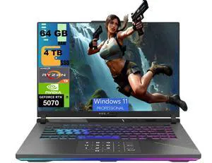ASUS ROG Strix G16 Gaming Laptop, 16" QHD+ (2560x1600) Display, AMD Ryzen 9 9955HX 16 Cores Processor, GeForce RTX 5070 8GB GDDR7, 64GB DDR5 4TB PCIe SSD, 4-Zone RGB Backlit KB, Windows 11 Pro ASUS ROG Strix G16 Gaming Laptop, 16" QHD+ (2560x1600) Display, AMD Ryzen 9 9955HX 16 Cores Processor, GeForce RTX 5070 8GB GDDR7, 64GB DDR5 4TB PCIe SSD, 4-Zone RGB Backlit KB, Windows 11 Pro