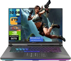 ASUS ROG Strix G16 Gaming Laptop, 16" QHD+ (2560x1600) Display, AMD Ryzen 9 9955HX 16 Cores Processor, GeForce RTX 5070 8GB GDDR7, 32GB DDR5 4TB PCIe SSD, 4-Zone RGB Backlit KB, Windows 11 Pro ASUS ROG Strix G16 Gaming Laptop, 16" QHD+ (2560x1600) Display, AMD Ryzen 9 9955HX 16 Cores Processor, GeForce RTX 5070 8GB GDDR7, 32GB DDR5 4TB PCIe SSD, 4-Zone RGB Backlit KB, Windows 11 Pro