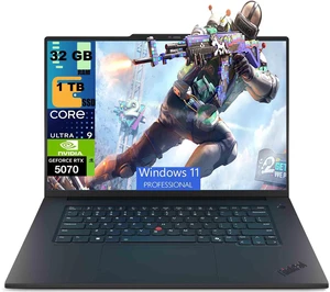 Lenovo ThinkPad T1g 16 Gaming Laptop, 16" 3.2K (3200 x 2000) Display, Intel Core Ultra 9 285H 16 Cores Processor, NVIDIA GeForce RTX 5070 8 GB GDDR7, 32GB DDR5 1TB PCIe SSD, Wi-Fi 7, Windows 11 Pro Lenovo ThinkPad T1g 16 Gaming Laptop, 16" 3.2K (3200 x 2000) Display, Intel Core Ultra 9 285H 16 Cores Processor, NVIDIA GeForce RTX 5070 8 GB GDDR7, 32GB DDR5 1TB PCIe SSD, Wi-Fi 7, Windows 11 Pro