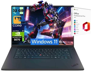 Lenovo ThinkPad T1g 16 Gaming Laptop, 16" 3.2K (3200 x 2000) Display, Intel Core Ultra 9 285H 16 Cores Processor, RTX 5070 8 GB GDDR7, 32GB DDR5 1TB PCIe SSD, Windows 11, Office 2021 License Lenovo ThinkPad T1g 16 Gaming Laptop, 16" 3.2K (3200 x 2000) Display, Intel Core Ultra 9 285H 16 Cores Processor, RTX 5070 8 GB GDDR7, 32GB DDR5 1TB PCIe SSD, Windows 11, Office 2021 License