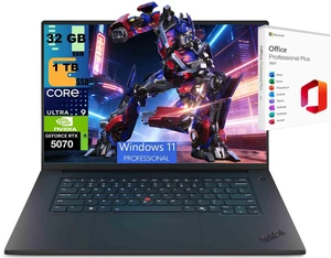 Lenovo ThinkPad T1g 16 Gaming Laptop, 16" 3.2K (3200 x 2000) Display, Intel Core Ultra 9 285H 16 Cores Processor, RTX 5070 8 GB GDDR7, 32GB DDR5 1TB PCIe SSD, Windows 11 Pro, Office 2021 License Lenovo ThinkPad T1g 16 Gaming Laptop, 16" 3.2K (3200 x 2000) Display, Intel Core Ultra 9 285H 16 Cores Processor, RTX 5070 8 GB GDDR7, 32GB DDR5 1TB PCIe SSD, Windows 11 Pro, Office 2021 License