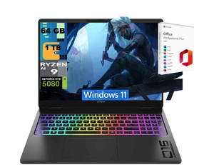 HP Omen Max 16 Gaming Laptop, 16" WQXGA Display, AMD Ryzen AI 9 HX 375 Processor, NVIDIA GeForce RTX 5080 16GB GDDR7 Graphics, 64GB DDR5 1TB PCIe SSD, Wi-Fi 7, Windows 11, Office 2021 License HP Omen Max 16 Gaming Laptop, 16" WQXGA Display, AMD Ryzen AI 9 HX 375 Processor, NVIDIA GeForce RTX 5080 16GB GDDR7 Graphics, 64GB DDR5 1TB PCIe SSD, Wi-Fi 7, Windows 11, Office 2021 License