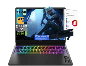 HP Omen Max 16 Gaming Laptop, 16" WQXGA Display, AMD Ryzen AI 9 HX 375 Processor, NVIDIA GeForce RTX 5080 16GB GDDR7 Graphics, 32GB DDR5 4TB PCIe SSD, Wi-Fi 7, Windows 11 Pro, Office 2021 License HP Omen Max 16 Gaming Laptop, 16" WQXGA Display, AMD Ryzen AI 9 HX 375 Processor, NVIDIA GeForce RTX 5080 16GB GDDR7 Graphics, 32GB DDR5 4TB PCIe SSD, Wi-Fi 7, Windows 11 Pro, Office 2021 License