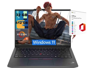 Lenovo ThinkPad E14 Laptop, 14" WUXGA Display, AMD Ryzen 5 7535U 6-Core Processor, AMD Radeon Graphics, 32GB DDR5 512GB PCIe SSD, Fingerprint, Backlit KB, Windows 11, Office 2021 License Lenovo ThinkPad E14 Laptop, 14" WUXGA Display, AMD Ryzen 5 7535U 6-Core Processor, AMD Radeon Graphics, 32GB DDR5 512GB PCIe SSD, Fingerprint, Backlit KB, Windows 11, Office 2021 License