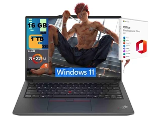 Lenovo ThinkPad E14 Laptop, 14" WUXGA Display, AMD Ryzen 5 7535U 6-Core Processor, AMD Radeon Graphics, 16GB DDR5 1TB PCIe SSD, Fingerprint, Backlit KB, Windows 11, Office 2021 License Lenovo ThinkPad E14 Laptop, 14" WUXGA Display, AMD Ryzen 5 7535U 6-Core Processor, AMD Radeon Graphics, 16GB DDR5 1TB PCIe SSD, Fingerprint, Backlit KB, Windows 11, Office 2021 License
