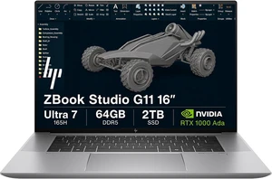 HP ZBook G11 16 Laptop, 16" FHD+ Display, Intel Core Ultra 7 165H 16 Cores Processor, NVIDIA RTX 1000 Ada, 32GB DDR5 512GB PCIe SSD, Backlit KB, FR,Wi-Fi 7, Windows 11, Office 2021 License HP ZBook G11 16 Laptop, 16" FHD+ Display, Intel Core Ultra 7 165H 16 Cores Processor, NVIDIA RTX 1000 Ada, 32GB DDR5 512GB PCIe SSD, Backlit KB, FR,Wi-Fi 7, Windows 11, Office 2021 License