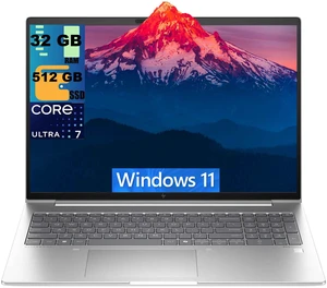 HP ProBook 4 16 Laptop, 16" FHD+ (1920*1200) Display, Intel Core Ultra 7 255U 12 Cores Processor, Intel Graphics, 32GB DDR5 512GB PCIe SSD, Fingerprint Reader, Wi-Fi 6, Windows 11 HP ProBook 4 16 Laptop, 16" FHD+ (1920*1200) Display, Intel Core Ultra 7 255U 12 Cores Processor, Intel Graphics, 32GB DDR5 512GB PCIe SSD, Fingerprint Reader, Wi-Fi 6, Windows 11