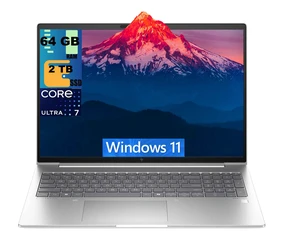 HP ProBook 4 16 Laptop, 16" FHD+ (1920*1200) Display, Intel Core Ultra 7 255U 12 Cores Processor, Intel Graphics, 64GB DDR5 2TB PCIe SSD, Fingerprint Reader, Wi-Fi 6, Windows 11 HP ProBook 4 16 Laptop, 16" FHD+ (1920*1200) Display, Intel Core Ultra 7 255U 12 Cores Processor, Intel Graphics, 64GB DDR5 2TB PCIe SSD, Fingerprint Reader, Wi-Fi 6, Windows 11