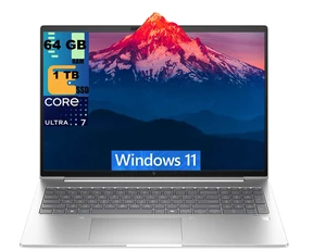 HP ProBook 4 16 Laptop, 16" FHD+ (1920*1200) Display, Intel Core Ultra 7 255U 12 Cores Processor, Intel Graphics, 64GB DDR5 1TB PCIe SSD, Fingerprint Reader, Wi-Fi 6, Windows 11 HP ProBook 4 16 Laptop, 16" FHD+ (1920*1200) Display, Intel Core Ultra 7 255U 12 Cores Processor, Intel Graphics, 64GB DDR5 1TB PCIe SSD, Fingerprint Reader, Wi-Fi 6, Windows 11
