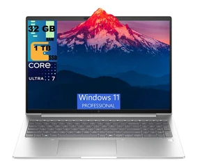 HP ProBook 4 16 Laptop, 16" FHD+ (1920*1200) Display, Intel Core Ultra 7 255U 12 Cores Processor, Intel Graphics, 32GB DDR5 1TB PCIe SSD, Fingerprint Reader, Wi-Fi 6, Windows 11 Pro HP ProBook 4 16 Laptop, 16" FHD+ (1920*1200) Display, Intel Core Ultra 7 255U 12 Cores Processor, Intel Graphics, 32GB DDR5 1TB PCIe SSD, Fingerprint Reader, Wi-Fi 6, Windows 11 Pro