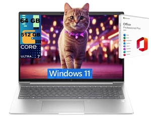 HP ProBook 4 16 Laptop, 16" FHD+ (1920*1200) Display, Intel Core Ultra 7 255U 12 Cores Processor, Intel Graphics, 64GB DDR5 512GB PCIe SSD, FR, Wi-Fi 6, Windows 11, Office 2021 License HP ProBook 4 16 Laptop, 16" FHD+ (1920*1200) Display, Intel Core Ultra 7 255U 12 Cores Processor, Intel Graphics, 64GB DDR5 512GB PCIe SSD, FR, Wi-Fi 6, Windows 11, Office 2021 License
