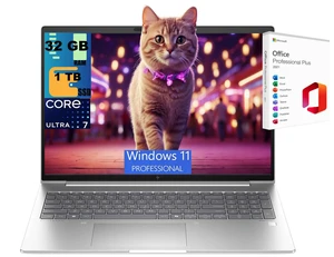 HP ProBook 4 16 Laptop, 16" FHD+ (1920*1200) Display, Intel Core Ultra 7 255U 12 Cores Processor, Intel Graphics, 32GB DDR5 1TB PCIe SSD, FR, Wi-Fi 6, Windows 11 Pro, Office 2021 License HP ProBook 4 16 Laptop, 16" FHD+ (1920*1200) Display, Intel Core Ultra 7 255U 12 Cores Processor, Intel Graphics, 32GB DDR5 1TB PCIe SSD, FR, Wi-Fi 6, Windows 11 Pro, Office 2021 License