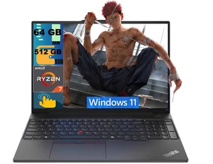 Lenovo ThinkPad L16 Laptop, 16" FHD+ (1920 x 1200) Touchscreen, AMD Ryzen 7 Pro 250 8 Cores Processor, AMD Radeon Graphics, 64GB DDR4 512GB PCIe SSD, Backlit KB, FR, Wi-Fi 7, Windows 11 Lenovo ThinkPad L16 Laptop, 16" FHD+ (1920 x 1200) Touchscreen, AMD Ryzen 7 Pro 250 8 Cores Processor, AMD Radeon Graphics, 64GB DDR4 512GB PCIe SSD, Backlit KB, FR, Wi-Fi 7, Windows 11
