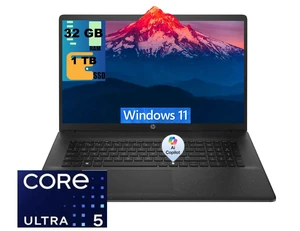 HP 17 Laptop, 17.3" HD+ (1600*900) Display, Intel Core Ultra 5 225U 12 cores Processor, Intel Graphics, 32GB DDR5 1TB PCIe SSD, Wi-Fi 6, Windows 11 HP 17 Laptop, 17.3" HD+ (1600*900) Display, Intel Core Ultra 5 225U 12 cores Processor, Intel Graphics, 32GB DDR5 1TB PCIe SSD, Wi-Fi 6, Windows 11