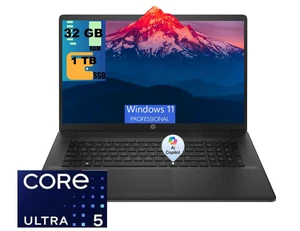 HP 17 Laptop, 17.3" HD+ (1600*900) Display, Intel Core Ultra 5 225U 12 cores Processor, Intel Graphics, 32GB DDR5 1TB PCIe SSD, Wi-Fi 6, Windows 11 Pro HP 17 Laptop, 17.3" HD+ (1600*900) Display, Intel Core Ultra 5 225U 12 cores Processor, Intel Graphics, 32GB DDR5 1TB PCIe SSD, Wi-Fi 6, Windows 11 Pro