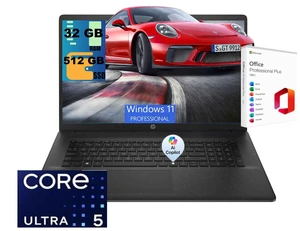 HP 17 Laptop, 17.3" HD+ (1600*900) Display, Intel Core Ultra 5 225U 12 cores Processor, Intel Graphics, 32GB DDR5 512GB PCIe SSD, Wi-Fi 6, Windows 11 Pro, Office 2021 License HP 17 Laptop, 17.3" HD+ (1600*900) Display, Intel Core Ultra 5 225U 12 cores Processor, Intel Graphics, 32GB DDR5 512GB PCIe SSD, Wi-Fi 6, Windows 11 Pro, Office 2021 License