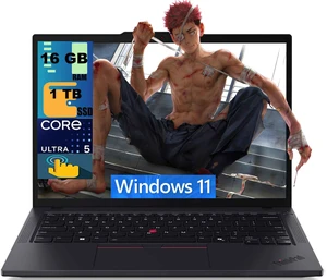 Lenovo ThinkPad T14 Laptop, 14" WUXGA (1920x1200) Touchscreen, Intel Core Ultra 5 225U 12 Cores Processor, Intel Graphics, 16GB DDR5 1TB PCIe SSD, Backlit KB, FR, Windows 11 Lenovo ThinkPad T14 Laptop, 14" WUXGA (1920x1200) Touchscreen, Intel Core Ultra 5 225U 12 Cores Processor, Intel Graphics, 16GB DDR5 1TB PCIe SSD, Backlit KB, FR, Windows 11