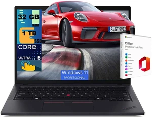 Lenovo ThinkPad T14 Laptop, 14" WUXGA (1920x1200) Touchscreen, Intel Core Ultra 5 225U 12 Cores Processor, Intel Graphics, 32GB DDR5 1TB PCIe SSD, Backlit KB, FR, Windows 11 Pro, Office 2021 License Lenovo ThinkPad T14 Laptop, 14" WUXGA (1920x1200) Touchscreen, Intel Core Ultra 5 225U 12 Cores Processor, Intel Graphics, 32GB DDR5 1TB PCIe SSD, Backlit KB, FR, Windows 11 Pro, Office 2021 License