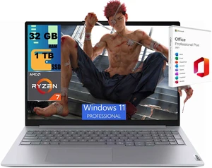Lenovo ThinkBook 16 Gen 9 Laptop, 16" FHD+ (1920 x 1200) Display, AMD Ryzen 7 250 8 Cores Processor, AMD Radeon Graphics, 32GB DDR5 1TB PCIe SSD, Wi-Fi 7, FR, Windows 11 Pro, Office 2021 License Lenovo ThinkBook 16 Gen 9 Laptop, 16" FHD+ (1920 x 1200) Display, AMD Ryzen 7 250 8 Cores Processor, AMD Radeon Graphics, 32GB DDR5 1TB PCIe SSD, Wi-Fi 7, FR, Windows 11 Pro, Office 2021 License