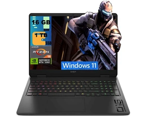 HP OMEN 16 Gaming Laptop, 16" FHD+ (1920 x 1200) 144Hz, AMD Ryzen 9 8940HX 16 cores Processor, NVIDIA GeForce RTX 5060 8GB GDDR7, 16GB DDR5 1TB PCIe SSD, RGB Backlit KB, Wi-Fi 6, Windows 11 HP OMEN 16 Gaming Laptop, 16" FHD+ (1920 x 1200) 144Hz, AMD Ryzen 9 8940HX 16 cores Processor, NVIDIA GeForce RTX 5060 8GB GDDR7, 16GB DDR5 1TB PCIe SSD, RGB Backlit KB, Wi-Fi 6, Windows 11