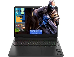 HP OMEN 16 Gaming Laptop, 16" FHD+ (1920 x 1200) 144Hz, AMD Ryzen 9 8940HX 16 cores Processor, NVIDIA GeForce RTX 5060 8GB GDDR7, 32GB DDR5 1TB PCIe SSD, RGB Backlit KB, Wi-Fi 6, Windows 11 Pro HP OMEN 16 Gaming Laptop, 16" FHD+ (1920 x 1200) 144Hz, AMD Ryzen 9 8940HX 16 cores Processor, NVIDIA GeForce RTX 5060 8GB GDDR7, 32GB DDR5 1TB PCIe SSD, RGB Backlit KB, Wi-Fi 6, Windows 11 Pro
