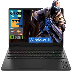 HP OMEN 16 Gaming Laptop, 16" FHD+ (1920 x 1200) 144Hz, AMD Ryzen 9 8940HX 16 cores Processor, NVIDIA GeForce RTX 5060 8GB GDDR7, 64GB DDR5 2TB PCIe SSD, RGB Backlit KB, Wi-Fi 6, Windows 11 HP OMEN 16 Gaming Laptop, 16" FHD+ (1920 x 1200) 144Hz, AMD Ryzen 9 8940HX 16 cores Processor, NVIDIA GeForce RTX 5060 8GB GDDR7, 64GB DDR5 2TB PCIe SSD, RGB Backlit KB, Wi-Fi 6, Windows 11