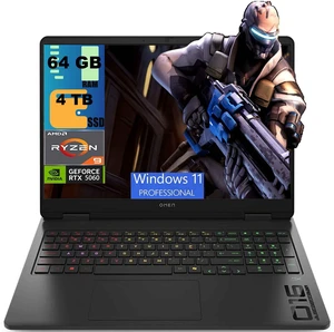 HP OMEN 16 Gaming Laptop, 16" FHD+ (1920 x 1200) 144Hz, AMD Ryzen 9 8940HX 16 cores Processor, NVIDIA GeForce RTX 5060 8GB GDDR7, 64GB DDR5 4TB PCIe SSD, RGB Backlit KB, Wi-Fi 6, Windows 11 Pro HP OMEN 16 Gaming Laptop, 16" FHD+ (1920 x 1200) 144Hz, AMD Ryzen 9 8940HX 16 cores Processor, NVIDIA GeForce RTX 5060 8GB GDDR7, 64GB DDR5 4TB PCIe SSD, RGB Backlit KB, Wi-Fi 6, Windows 11 Pro