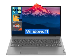 Lenovo V15 Business Laptop, 15.6" FHD (1920x1080) Display, AMD Ryzen 7 170 8 cores Processor, AMD Radeon Graphics, 24GB DDR4 2TB PCIe SSD, Wi-Fi 6, Webcam, Windows 11 Lenovo V15 Business Laptop, 15.6" FHD (1920x1080) Display, AMD Ryzen 7 170 8 cores Processor, AMD Radeon Graphics, 24GB DDR4 2TB PCIe SSD, Wi-Fi 6, Webcam, Windows 11