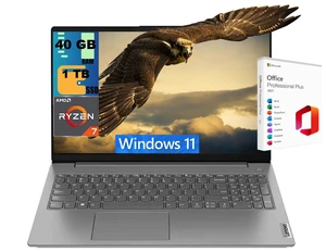 Lenovo V15 Business Laptop, 15.6" FHD (1920x1080) Display, AMD Ryzen 7 170 8 cores Processor, AMD Radeon Graphics, 40GB DDR4 1TB PCIe SSD, Wi-Fi 6, Webcam, Windows 11, Office 2021 License Lenovo V15 Business Laptop, 15.6" FHD (1920x1080) Display, AMD Ryzen 7 170 8 cores Processor, AMD Radeon Graphics, 40GB DDR4 1TB PCIe SSD, Wi-Fi 6, Webcam, Windows 11, Office 2021 License