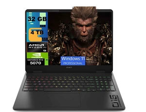 HP OMEN 16 Gaming Laptop, 16" WQXGA 240Hz, AMD Ryzen AI 9 365 10 cores Processor, NVIDIA GeForce RTX 5070 8 GB GDDR7, 32GB DDR5 4TB PCIe SSD, RGB Backlit Wi-Fi 6E, Windows 11 Pro HP OMEN 16 Gaming Laptop, 16" WQXGA 240Hz, AMD Ryzen AI 9 365 10 cores Processor, NVIDIA GeForce RTX 5070 8 GB GDDR7, 32GB DDR5 4TB PCIe SSD, RGB Backlit Wi-Fi 6E, Windows 11 Pro