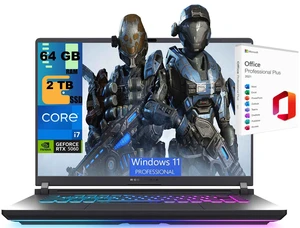 ASUS ROG Strix G18 Gaming Laptop, 18" FHD+ 144Hz, Intel Core i7-14650HX 16 Cores Processor, NVIDIA GEFORCE RTX 5060 8GB GDDR7, 64GB DDR5 2TB PCIe SSD, Wi-Fi 7, Windows 11 Pro, Office 2021 License ASUS ROG Strix G18 Gaming Laptop, 18" FHD+ 144Hz, Intel Core i7-14650HX 16 Cores Processor, NVIDIA GEFORCE RTX 5060 8GB GDDR7, 64GB DDR5 2TB PCIe SSD, Wi-Fi 7, Windows 11 Pro, Office 2021 License