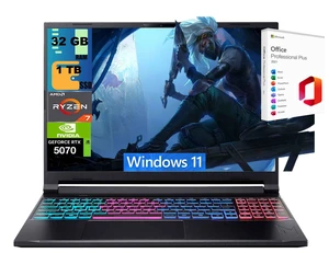 Acer Nitro V 16S Gaming Laptop, 16" WQXGA 180Hz Display, AMD Ryzen 7 260 8 Cores Processor, RTX 5070 8GB GDDR7 Graphics, 32GB DDR5 1TB PCIe SSD, Wi-Fi 6, Windows 11, Office 2021 License Acer Nitro V 16S Gaming Laptop, 16" WQXGA 180Hz Display, AMD Ryzen 7 260 8 Cores Processor, RTX 5070 8GB GDDR7 Graphics, 32GB DDR5 1TB PCIe SSD, Wi-Fi 6, Windows 11, Office 2021 License