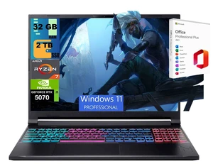 Acer Nitro V 16S Gaming Laptop, 16" WQXGA 180Hz Display, AMD Ryzen 7 260 8 Cores Processor, RTX 5070 8GB GDDR7 Graphics, 32GB DDR5 2TB PCIe SSD, Wi-Fi 6, Windows 11 Pro, Office 2021 License Acer Nitro V 16S Gaming Laptop, 16" WQXGA 180Hz Display, AMD Ryzen 7 260 8 Cores Processor, RTX 5070 8GB GDDR7 Graphics, 32GB DDR5 2TB PCIe SSD, Wi-Fi 6, Windows 11 Pro, Office 2021 License