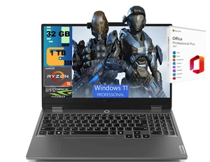 Lenovo LOQ 15 Gaming Laptop, 15.6" 144Hz FHD Display, AMD Ryzen 5 7235HS 4 Cores Processor, RTX 4050 6GB GDDR6, 32GB DDR5 1TB PCIe SSD, Wi-Fi 6, Backlit KB, Windows 11 Pro, Office 2021 License Lenovo LOQ 15 Gaming Laptop, 15.6" 144Hz FHD Display, AMD Ryzen 5 7235HS 4 Cores Processor, RTX 4050 6GB GDDR6, 32GB DDR5 1TB PCIe SSD, Wi-Fi 6, Backlit KB, Windows 11 Pro, Office 2021 License