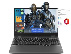 Lenovo LOQ 15 Gaming Laptop, 15.6" 144Hz FHD Display, AMD Ryzen 5 7235HS 4 Cores Processor, RTX 4050 6GB GDDR6, 32GB DDR5 4TB PCIe SSD, Wi-Fi 6, Backlit KB, Windows 11 Pro, Office 2021 License Lenovo LOQ 15 Gaming Laptop, 15.6" 144Hz FHD Display, AMD Ryzen 5 7235HS 4 Cores Processor, RTX 4050 6GB GDDR6, 32GB DDR5 4TB PCIe SSD, Wi-Fi 6, Backlit KB, Windows 11 Pro, Office 2021 License