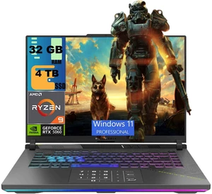 ASUS ROG Strix G16 Gaming Laptop, 16" WUXGA (1920x1200) 165Hz Display, AMD Ryzen 9 9955HX 16 cores Processor, NVIDIA GeForce RTX 5060 8 GB GDDR7, 32GB DDR5 4TB PCIe SSD, Wi-Fi 6E, Windows 11 Pro ASUS ROG Strix G16 Gaming Laptop, 16" WUXGA (1920x1200) 165Hz Display, AMD Ryzen 9 9955HX 16 cores Processor, NVIDIA GeForce RTX 5060 8 GB GDDR7, 32GB DDR5 4TB PCIe SSD, Wi-Fi 6E, Windows 11 Pro