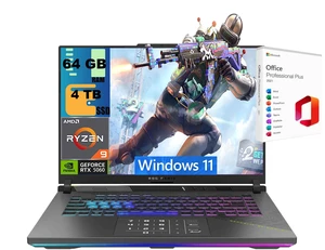 ASUS ROG Strix G16 Gaming Laptop, 16" WUXGA 165Hz Display, AMD Ryzen 9 9955HX 16 cores Processor, NVIDIA GeForce RTX 5060 8 GB GDDR7, 64GB DDR5 4TB PCIe SSD, Windows 11, Office 2021 License ASUS ROG Strix G16 Gaming Laptop, 16" WUXGA 165Hz Display, AMD Ryzen 9 9955HX 16 cores Processor, NVIDIA GeForce RTX 5060 8 GB GDDR7, 64GB DDR5 4TB PCIe SSD, Windows 11, Office 2021 License