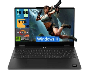 Lenovo LOQ 15 Gaming Laptop, 15.6" FHD 144Hz, AMD 8-core Ryzen 7 170 Processor, NVIDIA GeForce RTX 5050 8GB GDDR7, 16GB DDR5 1TB PCIe SSD, Wi-Fi 6 + Bluetooth 5.2, Backlit KB, Windows 11 Lenovo LOQ 15 Gaming Laptop, 15.6" FHD 144Hz, AMD 8-core Ryzen 7 170 Processor, NVIDIA GeForce RTX 5050 8GB GDDR7, 16GB DDR5 1TB PCIe SSD, Wi-Fi 6 + Bluetooth 5.2, Backlit KB, Windows 11